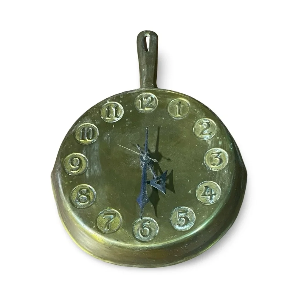 Unique brass Clock Wall Decor‎ Rustic Farmhouse Kitchen country